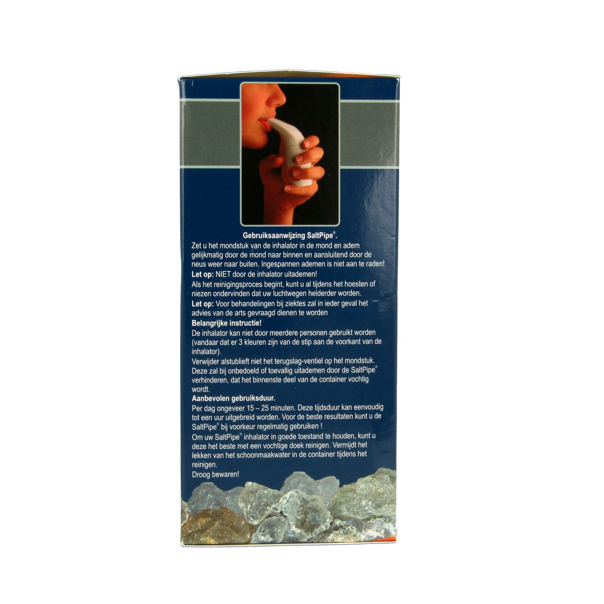 Saltpipe Classic zout inhalator for nasal care, featuring a 60g salt chamber, designed for natural nasal hygiene and inhalation therapy.