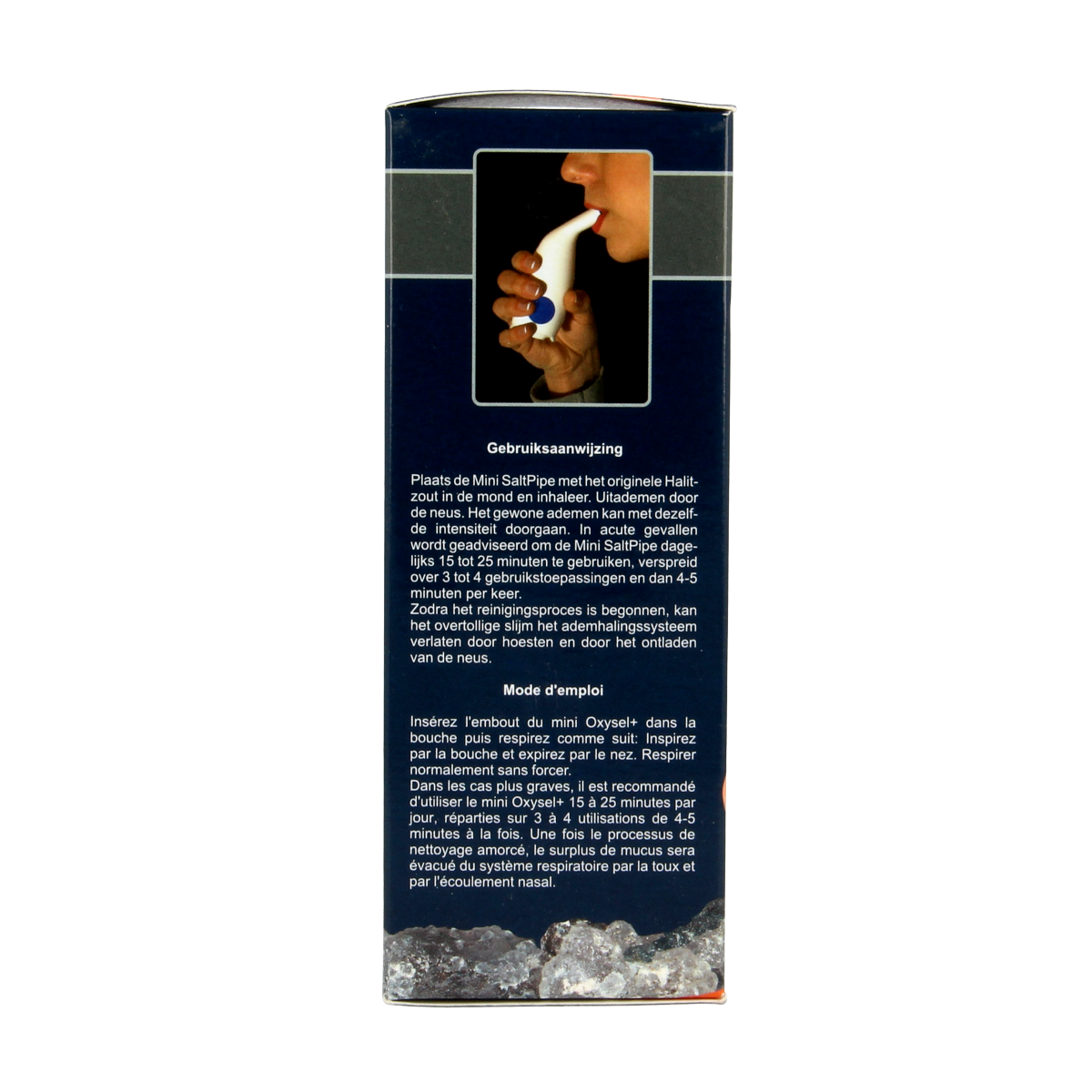 Saltpipe Mini zout inhalator for nasal care, featuring halite salt, designed for soothing nasal passages and respiratory support.