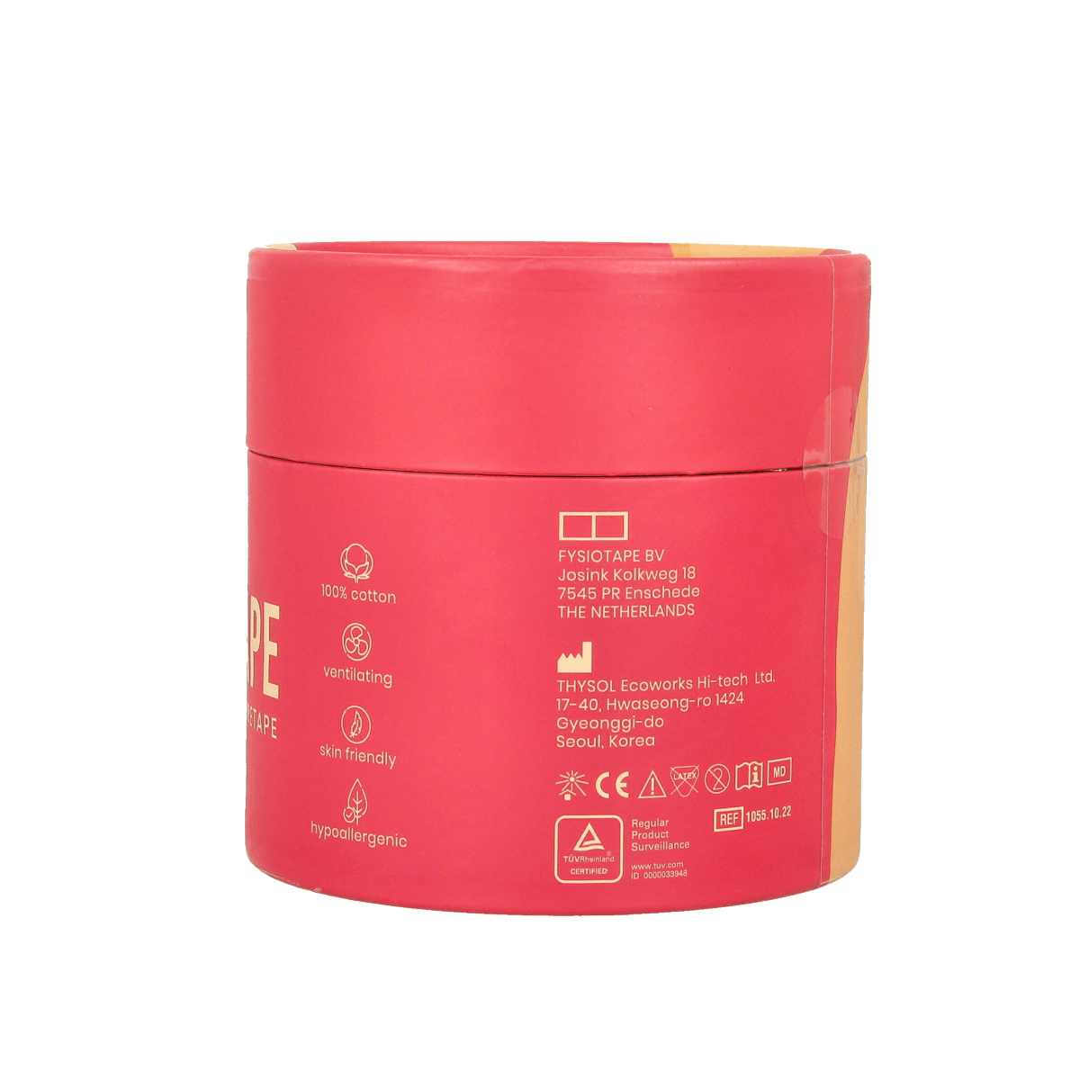 Cure Tape Boobtape no. 1 beige adhesive tape with nipple covers, 5cm x 5m, for skin and clothing fixation.