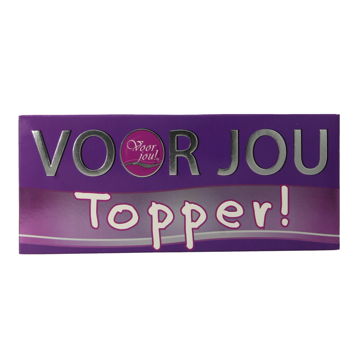 Voor Jou! Wensreep topper chocolate, 70g, creamy chocolate bar with smooth texture, ideal for dessert garnishing or snacking.
