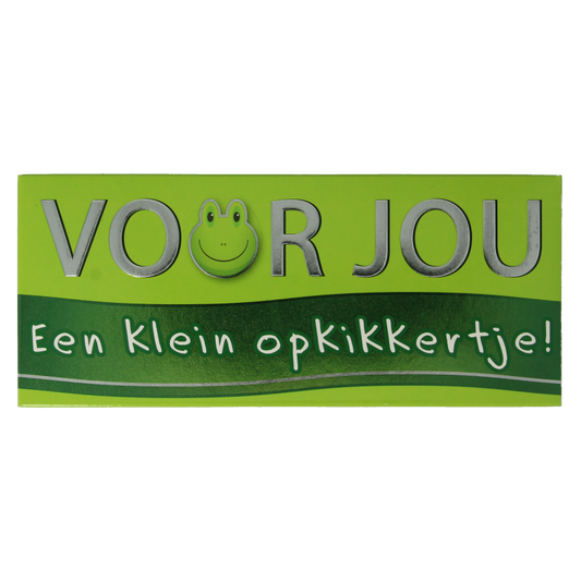 Voor Jou! Wensreep opkikkertje chocolade, 70 gram, with colorful packaging and a smooth chocolate bar.