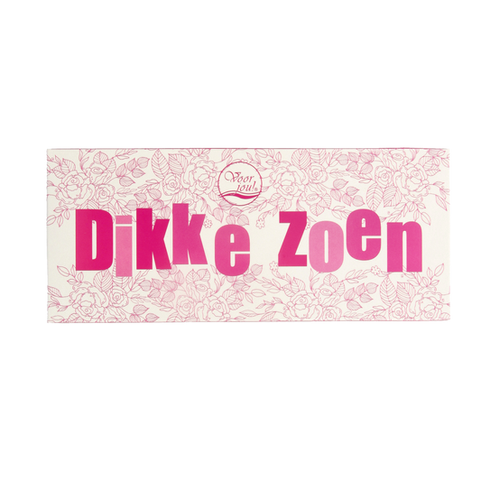 Voor Jou! Wensreep dikke zoen chocolade boeket, 70g, featuring colorful chocolate treats arranged in a decorative bouquet.