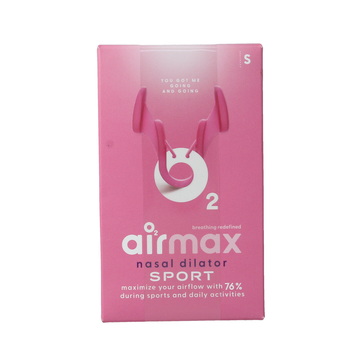 Airmax Neusspreider sport S for nasal care and inhalation, shown in the image, designed for comfortable nasal spray use.