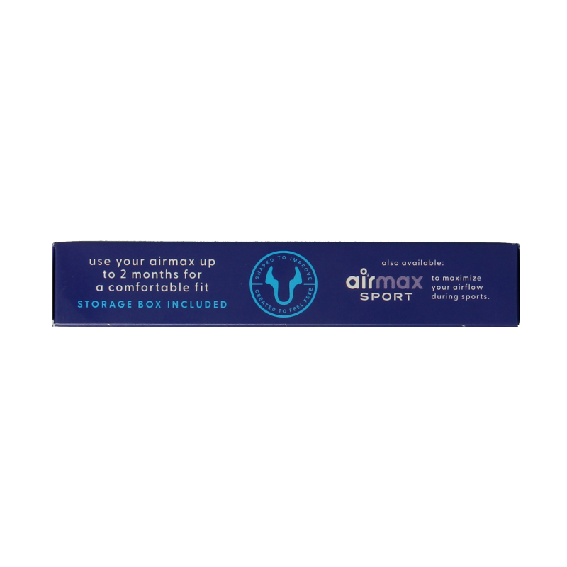 Airmax Airmax Snurkers small 2-pack for nasal care and inhalation, showing the small nasal masks on a white background.