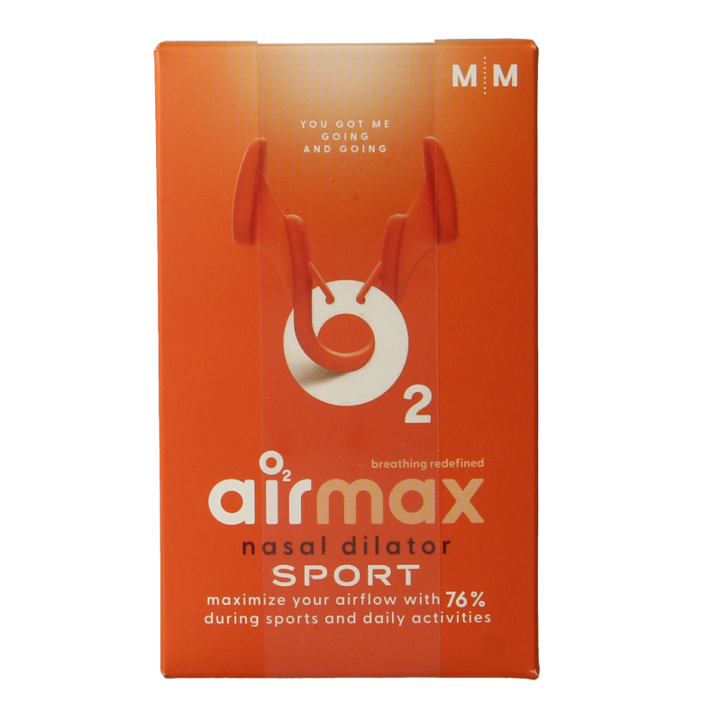 Two Airmax Sporters medium nasal care and inhalation devices for nasal hygiene and breathing relief.
