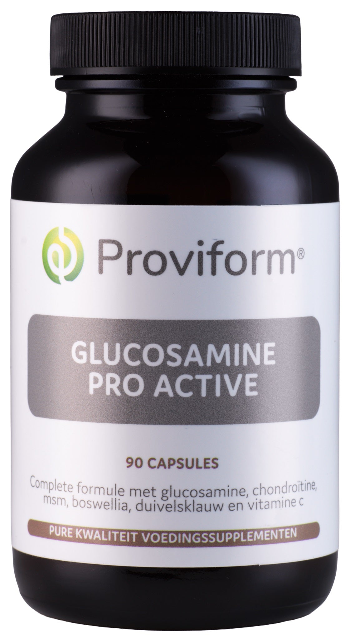 Proviform Glucosamine Pro Active 90 capsules, mineral supplement with joint support, showing capsules in a blister pack.