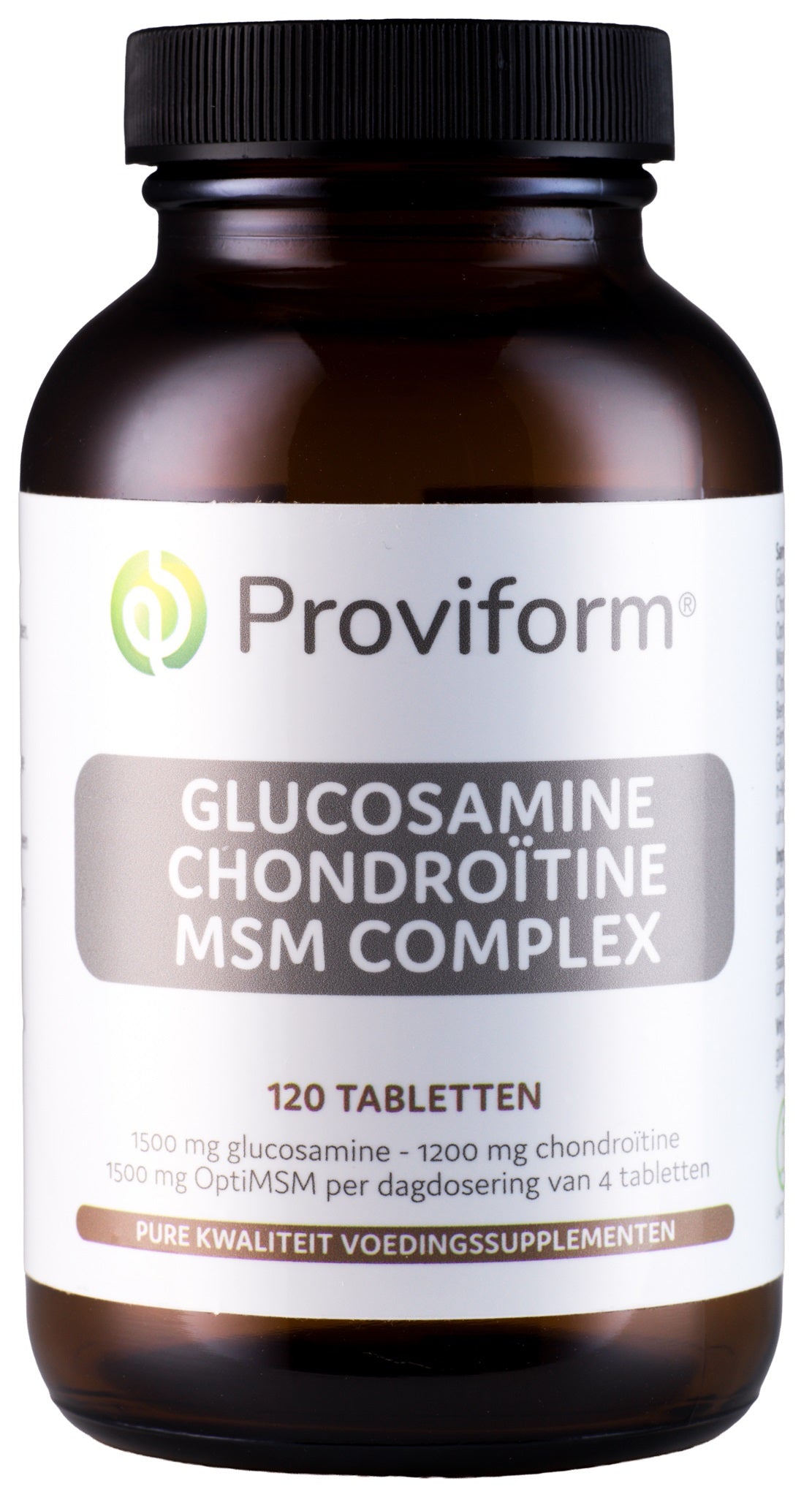 Proviform Glucosamine chondroitine complex MSM mineral supplement bottles with 120 tablets, dietary joint health support.