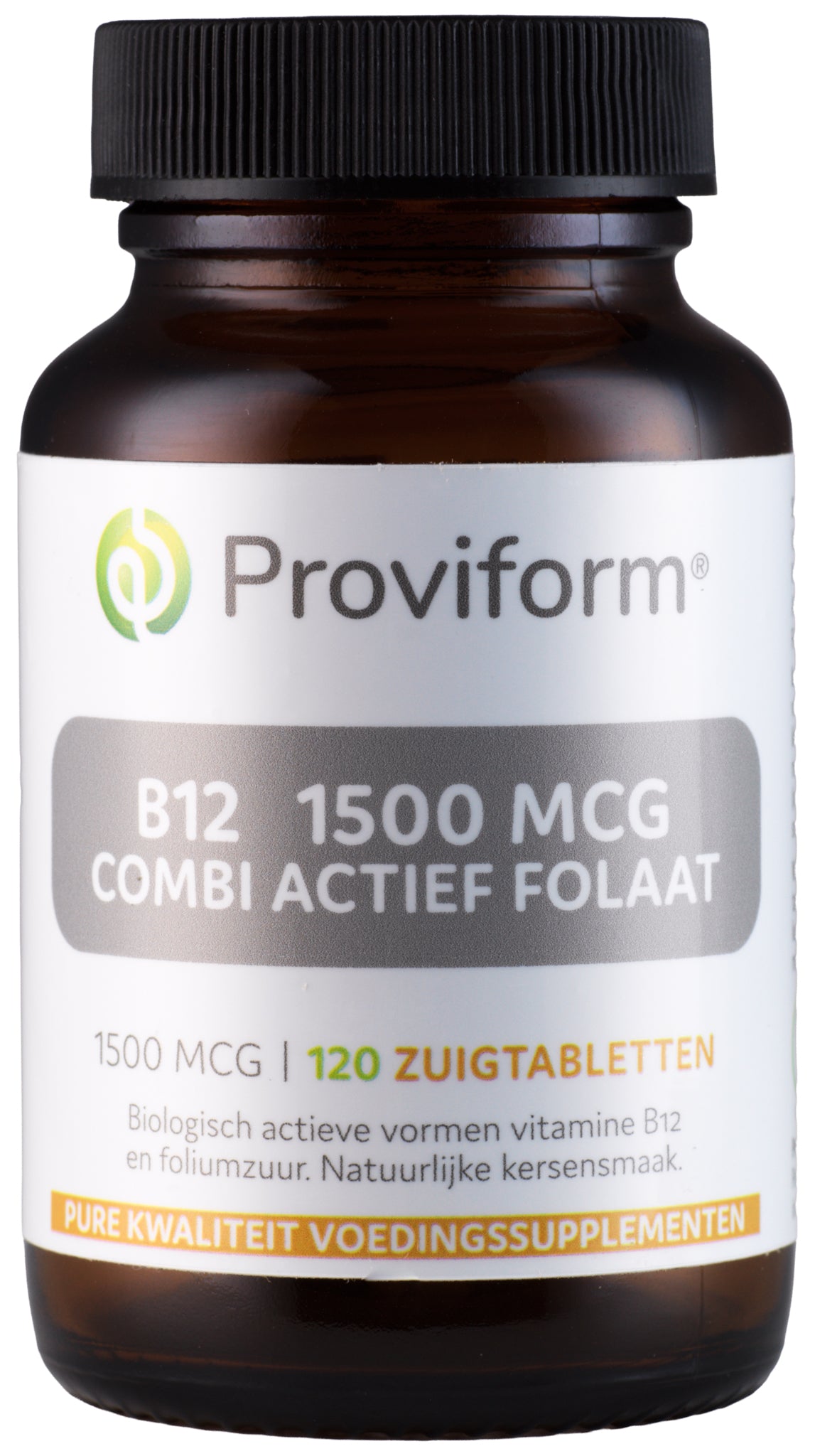 Proviform Vitamine B12 1500mcg with folate in 120 chewable tablets, a multi-vitamin supplement for daily health support.