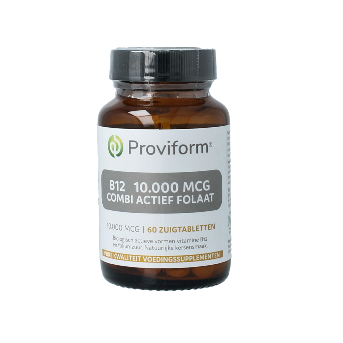 Proviform Vitamine B12 10,000mcg with folate, 60 chewable tablets, natural B12 supplement for energy and immune support.