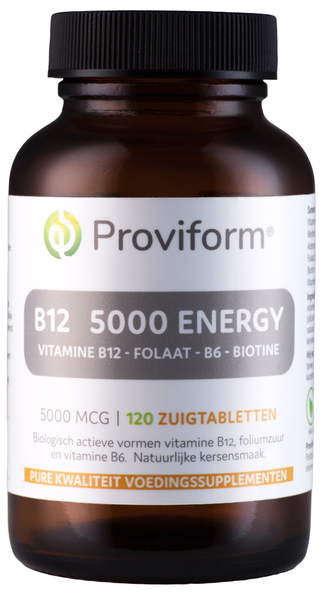 Proviform Vitamin B12 5000 mcg energy lozenges, pack of 120, showcasing the colorful lozenges in a blister pack.