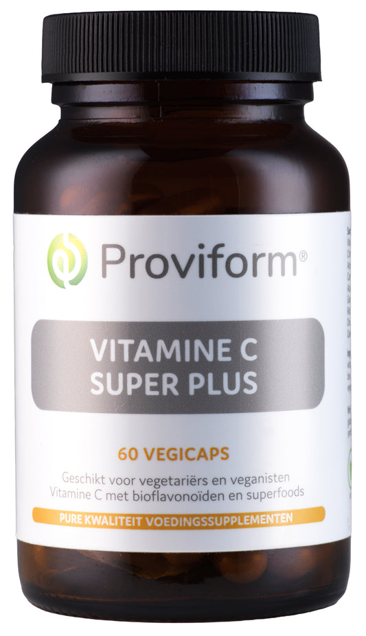 Proviform Vitamine C Super Plus vegetarian capsules, dietary supplement with 60 capsules for immune support and overall health.