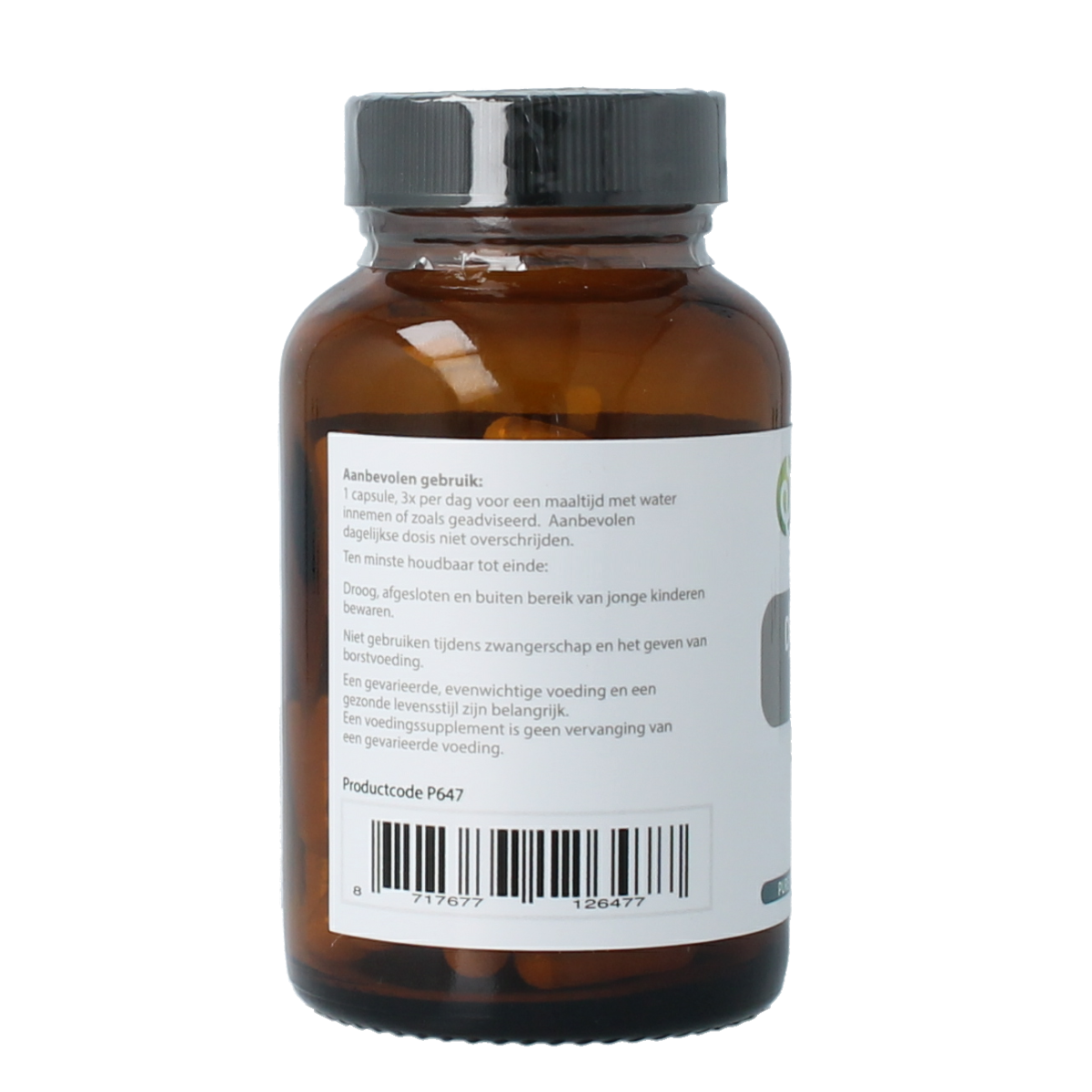 Proviform DPP-IV biocore enzymen 100mg vegetarian capsules, dietary supplement in clear bottle with label, close-up shot
