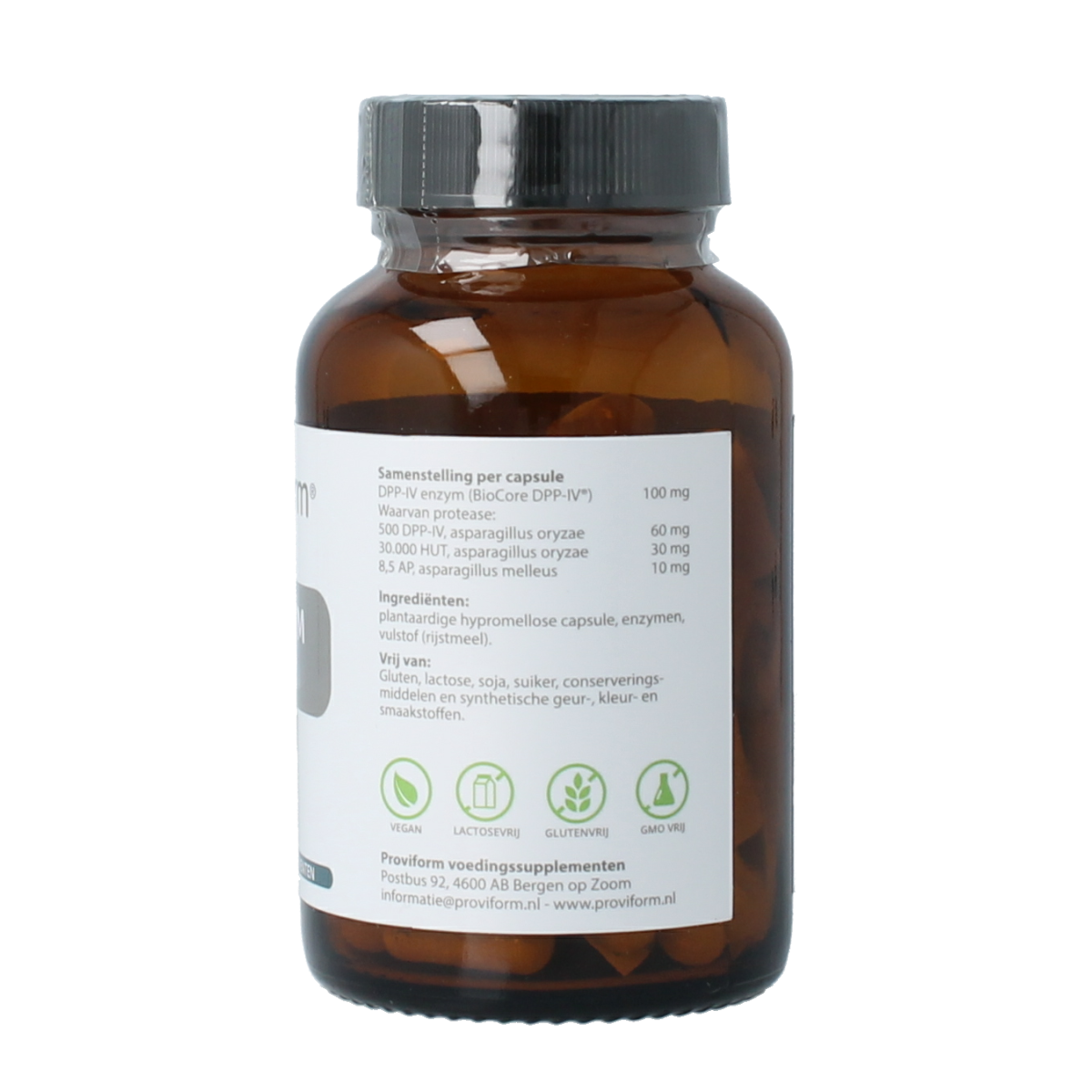 Proviform DPP-IV biocore enzymen vegetarian capsules, dietary supplement, 100mg, 90 capsules, for digestive support
