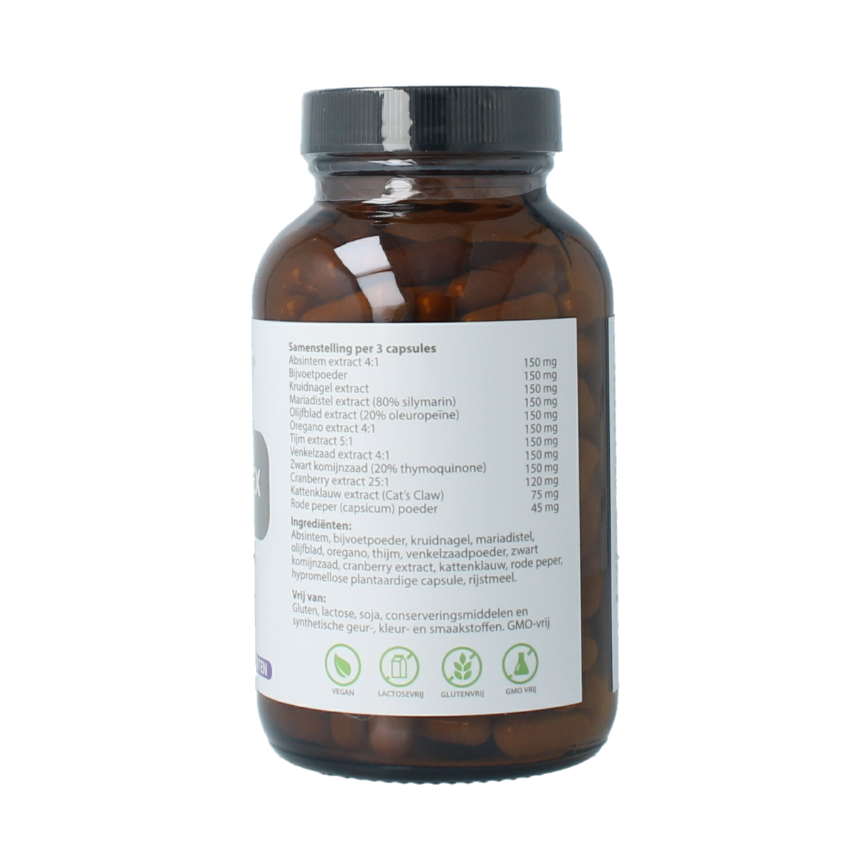 Proviform Kruidencomplex vegetarian capsules in a bottle, herbal supplement for wellness and natural health support.