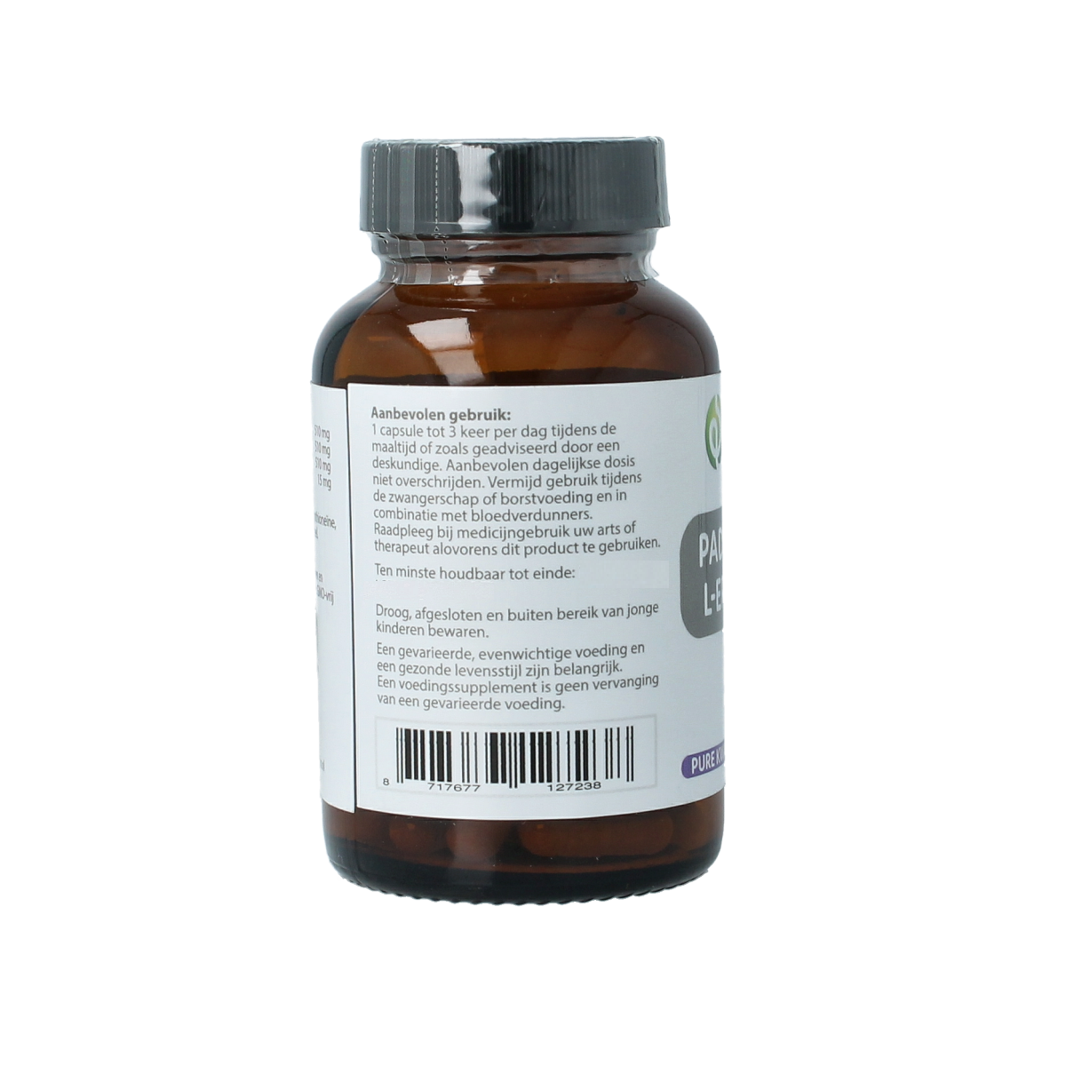 Proviform Paddenstoel + L-ergothioneine vegetarian capsules, herbal supplement with mushroom extract and antioxidant ingredients.