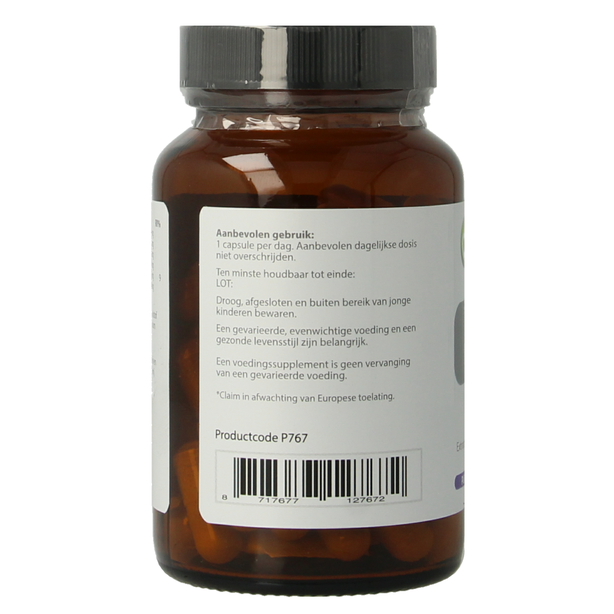 Proviform Overgang Pro Complex vegetarian capsules, dietary supplement with herbal ingredients, in a clear container.