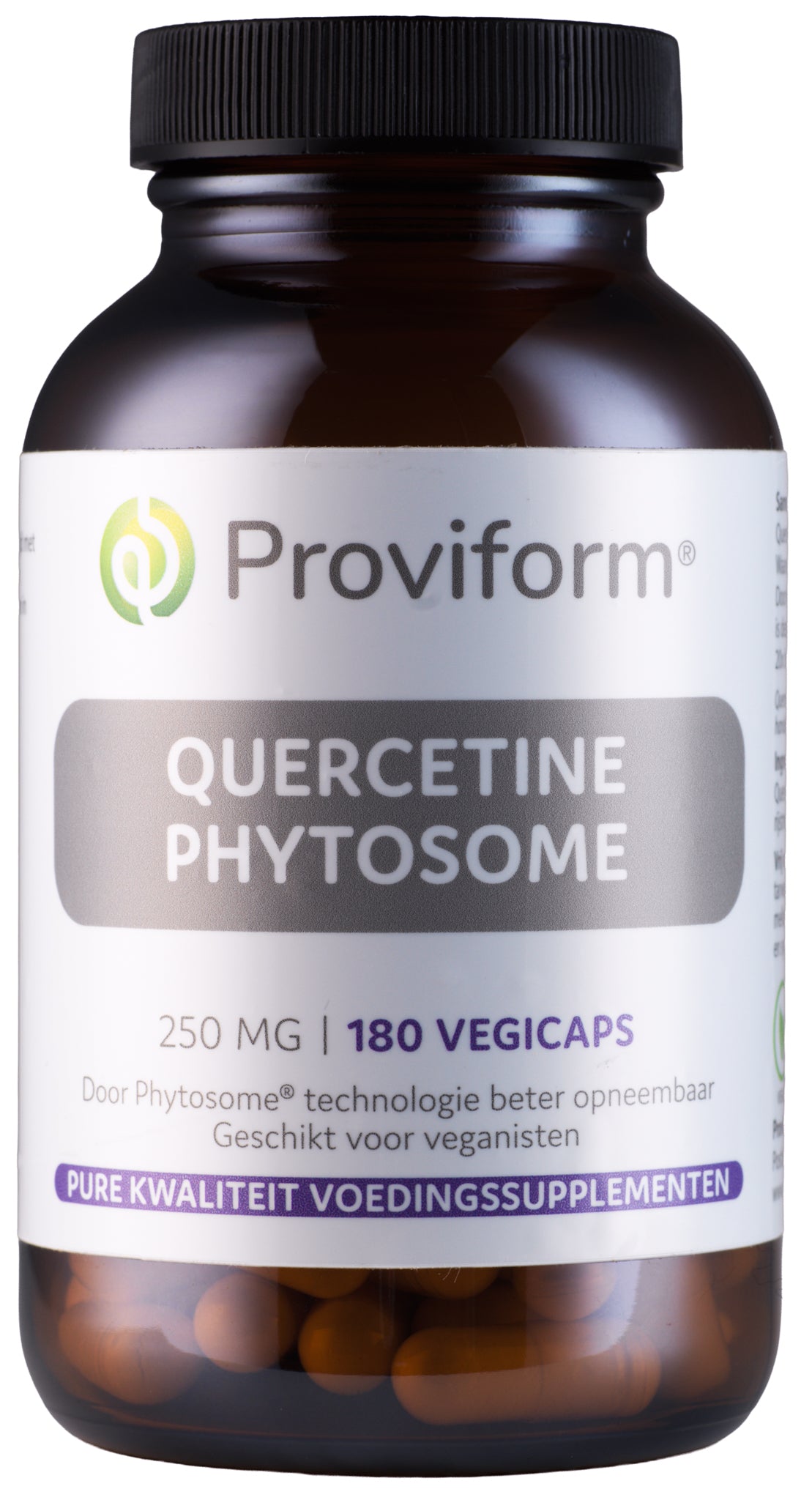 Proviform Quercetine phytosome 250mg vegetarian capsules, herbal supplement for immune support, shown in the image.