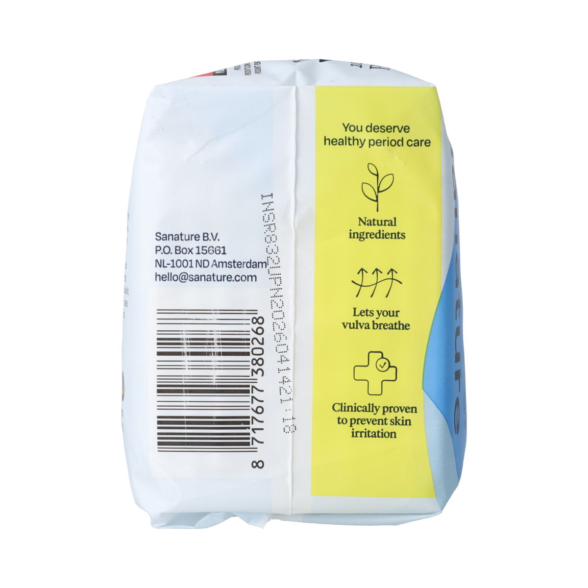 Sanature Maandverband super 100% katoen, 10 stuks, damesverband en tampons, soft, breathable cloth menstrual pads.
