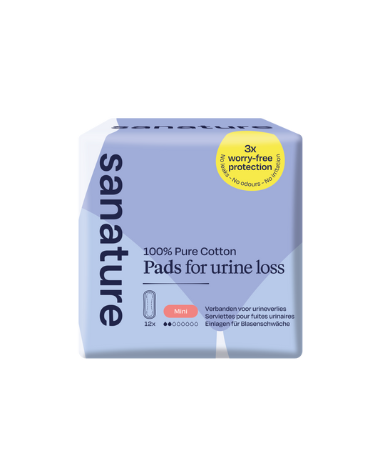 Sanature Pro vivo ultradun mini cotton panty liners in a pack of 12, designed for women, shown in the image.