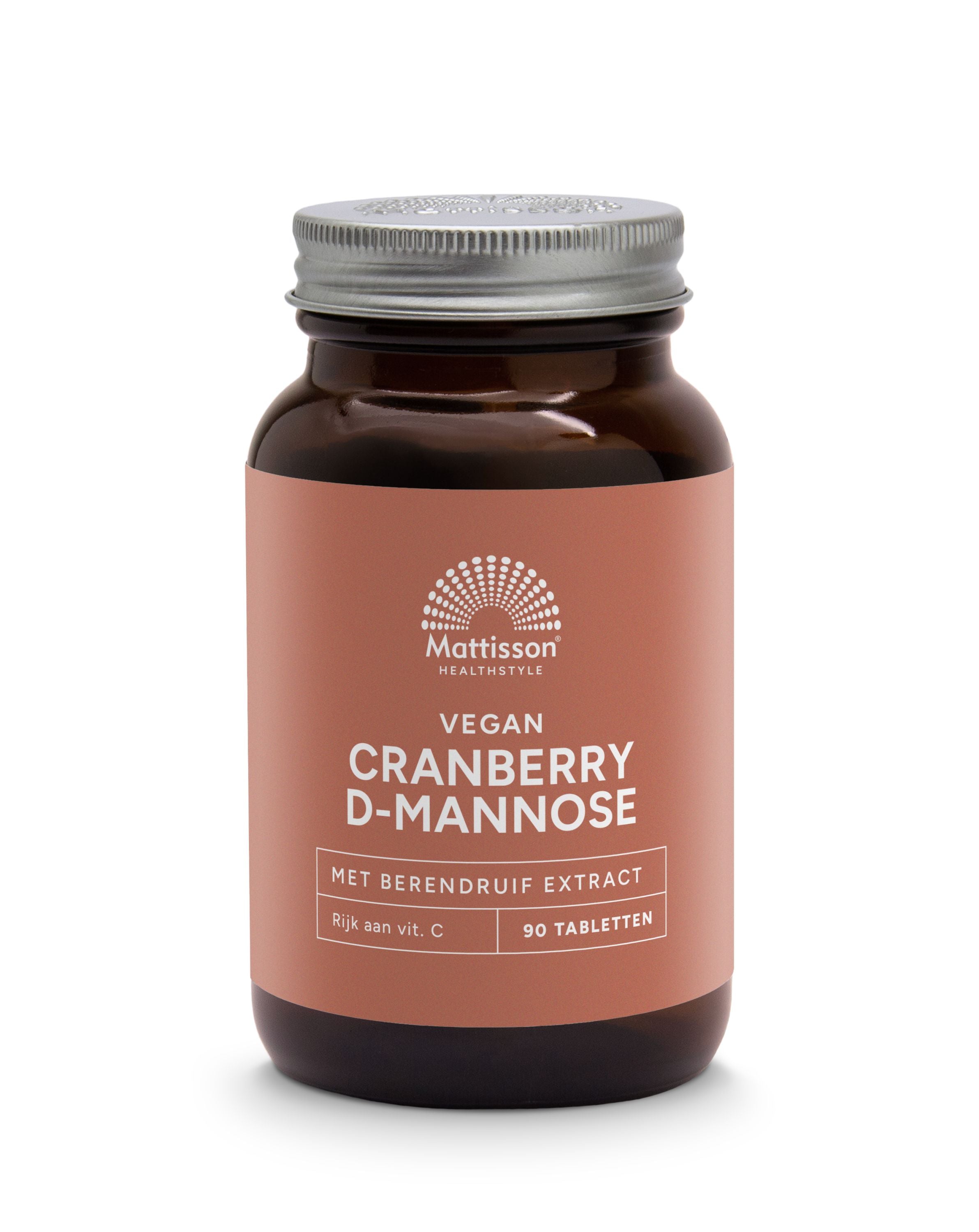 Mattisson Cranberry D-Mannose herbal supplement with Berendruif extract, 90 tablets for urinary health.