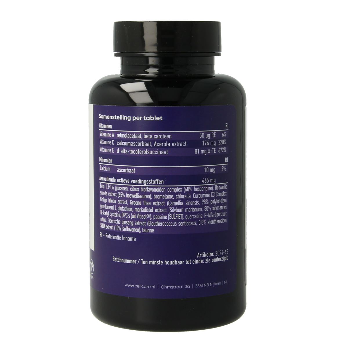 CellCare Antioxidant Essentials mineral multivitamin tablets in a blister pack, supplement for overall health and wellness.