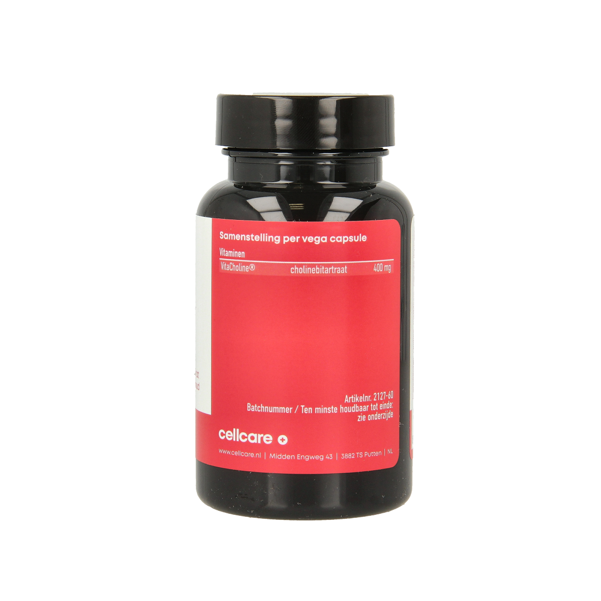 CellCare Vitacholine herbal supplement capsules in a bottle, part of the kruidpreparaten product line.