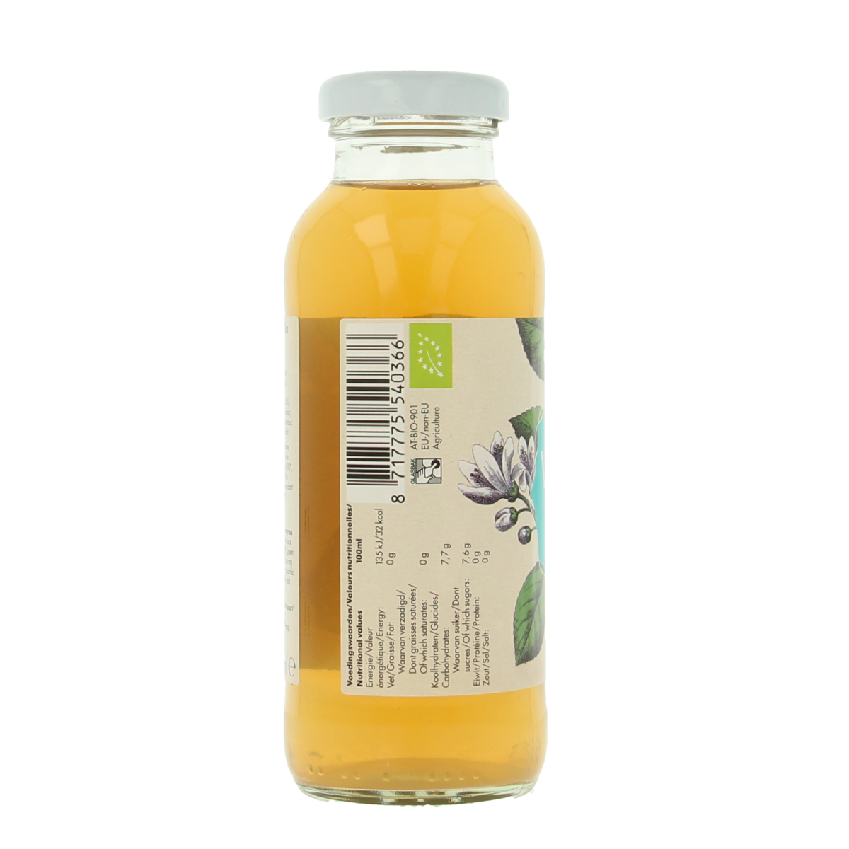 Walden Ice Tea Lemon Lemongrass bio 250ml bottle, refreshing organic drink with lemon and lemongrass flavor.