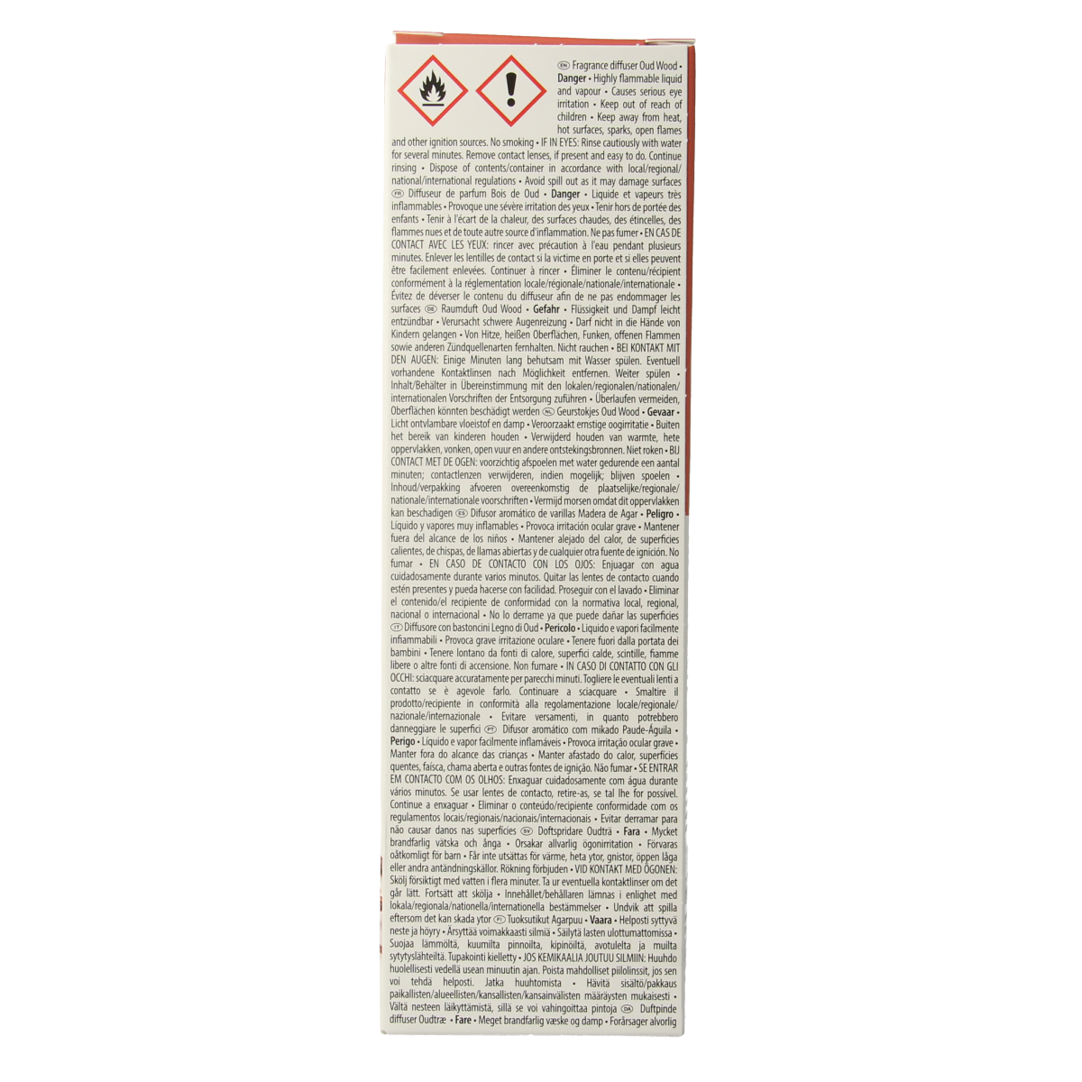 Bolsius True Scents Oud Wood scent diffuser in a 60ml bottle, designed for aromatic home fragrance.