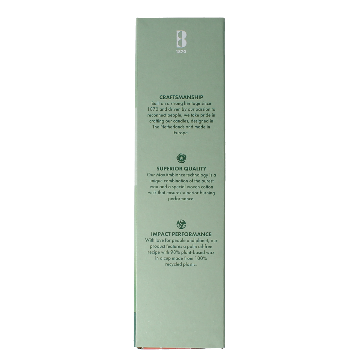 Set of 12 Bolsius Crystal Maxi candles in a box, 8-hour burn time, ideal for decorative or ambient lighting.