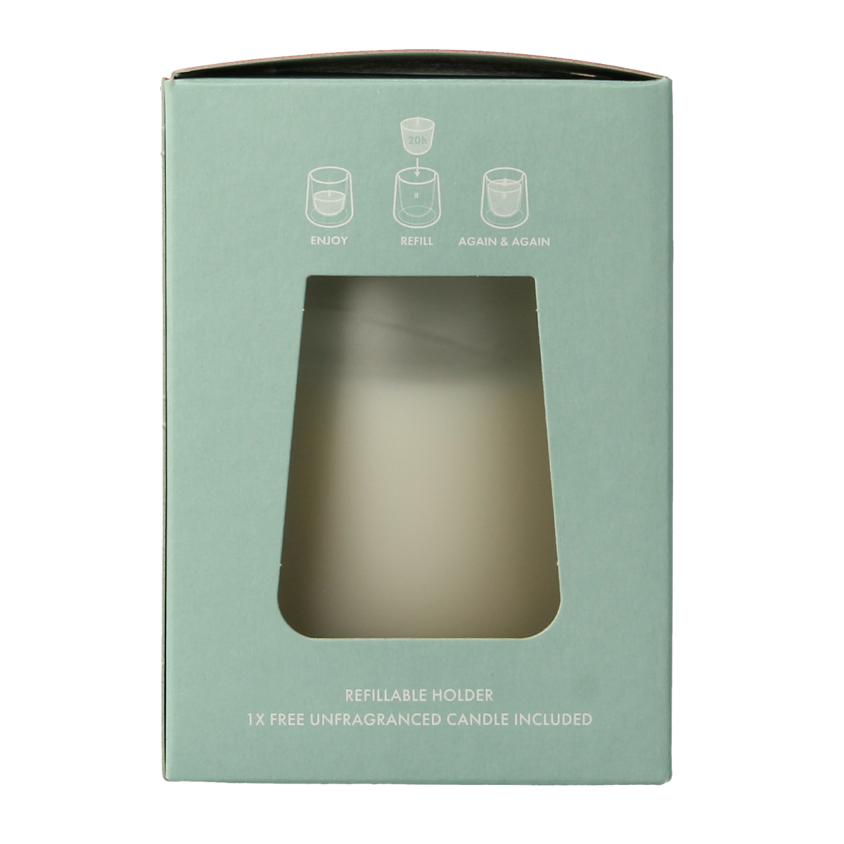 Bolsius Clean Light starterkit with odorless candles, including one candle holder, shown in the image.