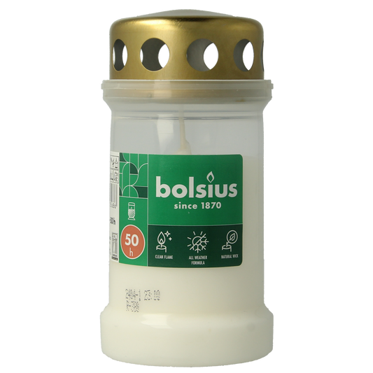 Bolsius Herdenkingslicht nr 3 transparant 1.00 Stuks