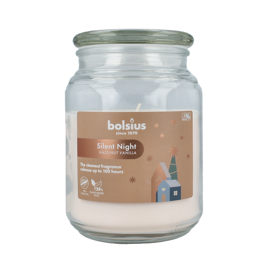 Bolsius Geurglas met deksel silent night hazelnut vanilla 1.00 Stuks