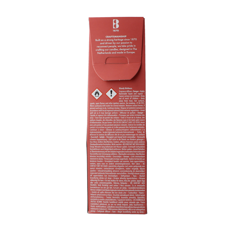 Bolsius Geurverspreider True Joy Woody Wellness with 80ml fragrance oil, showcasing a sleek, modern design for home scenting.