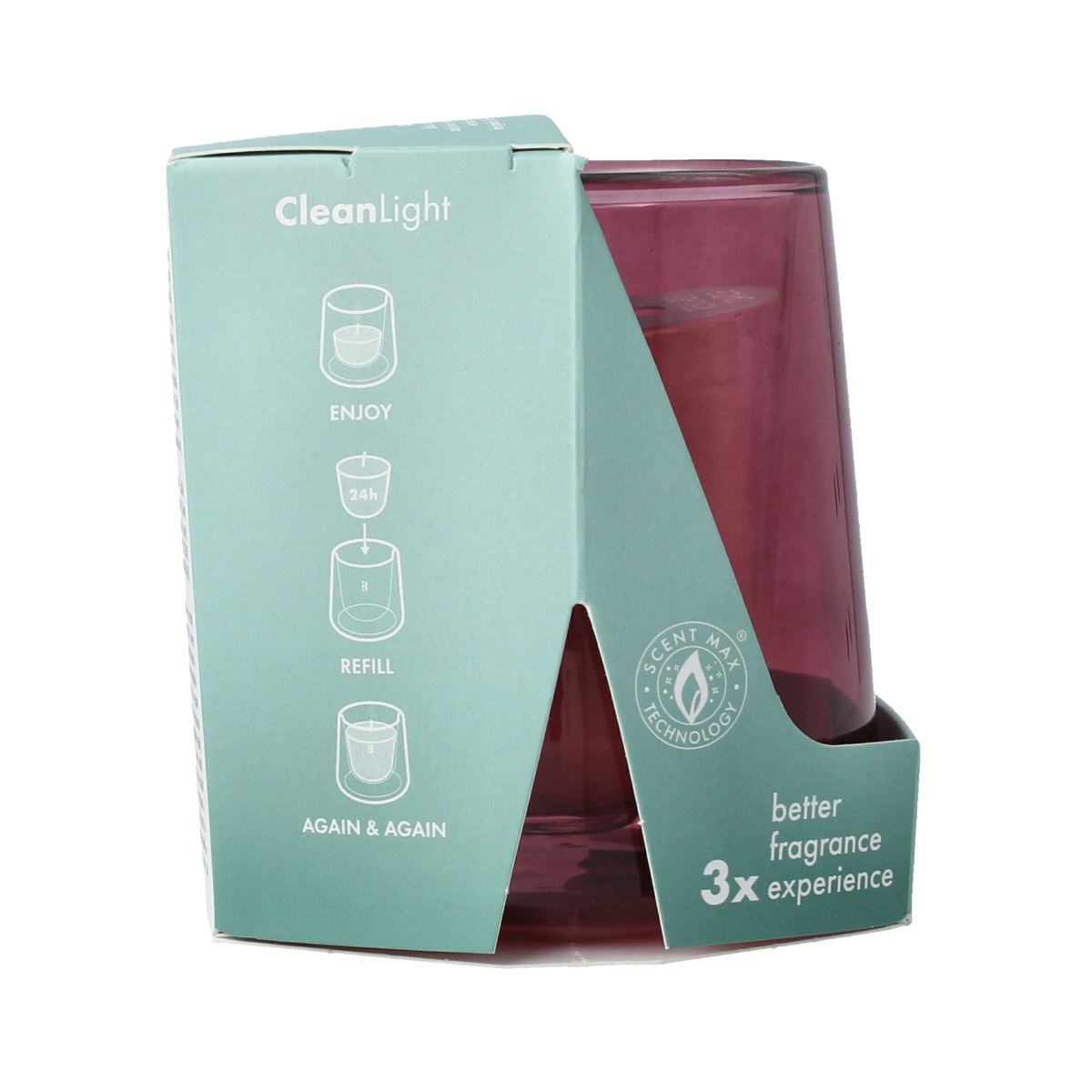 Bolsius Clean light startkit with cedarwood and vetiver scented candles, 1 pack of Kaarsen with natural wax and wooden wicks.