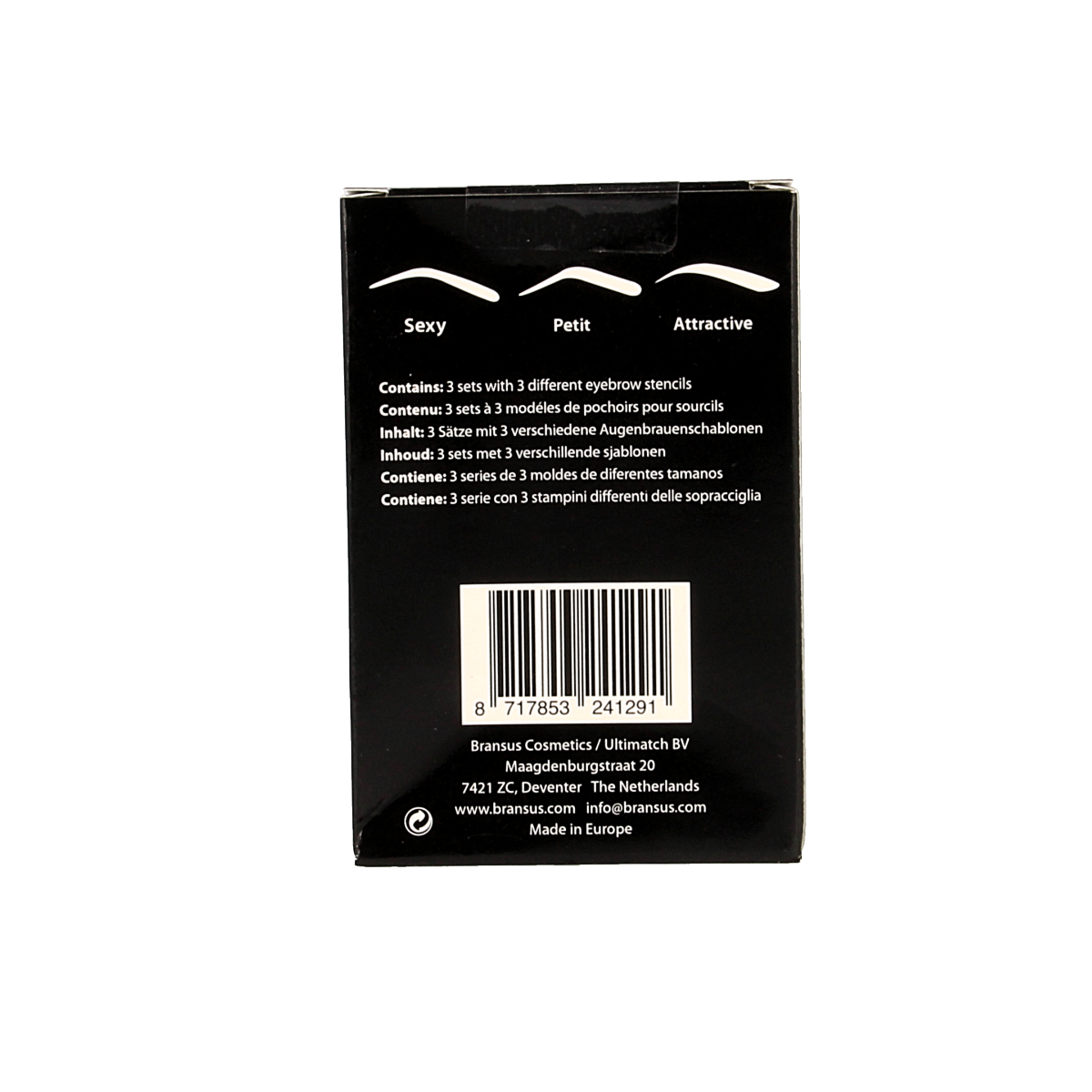 Christian Faye eyebrow stencil set SPA 1.00, makeup kit with various stencils for perfect eyebrow shaping, in a compact case.