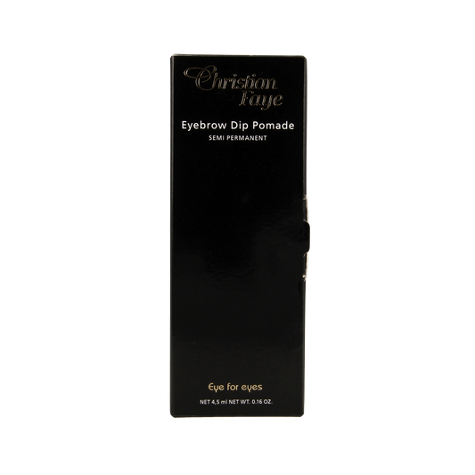 Christian Faye eyebrow dip pomade in taupe, 4.5ml, makeup product for defining and filling eyebrows.