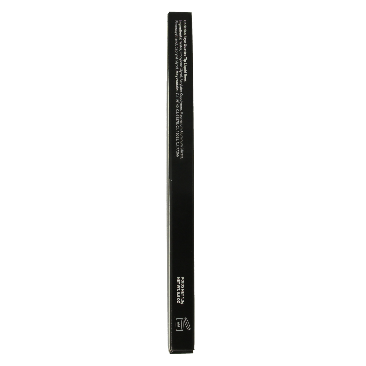 Christian Faye eyebrow liquid pen with quattro tips in dark brown, 1.30g, for precise eyebrow makeup application