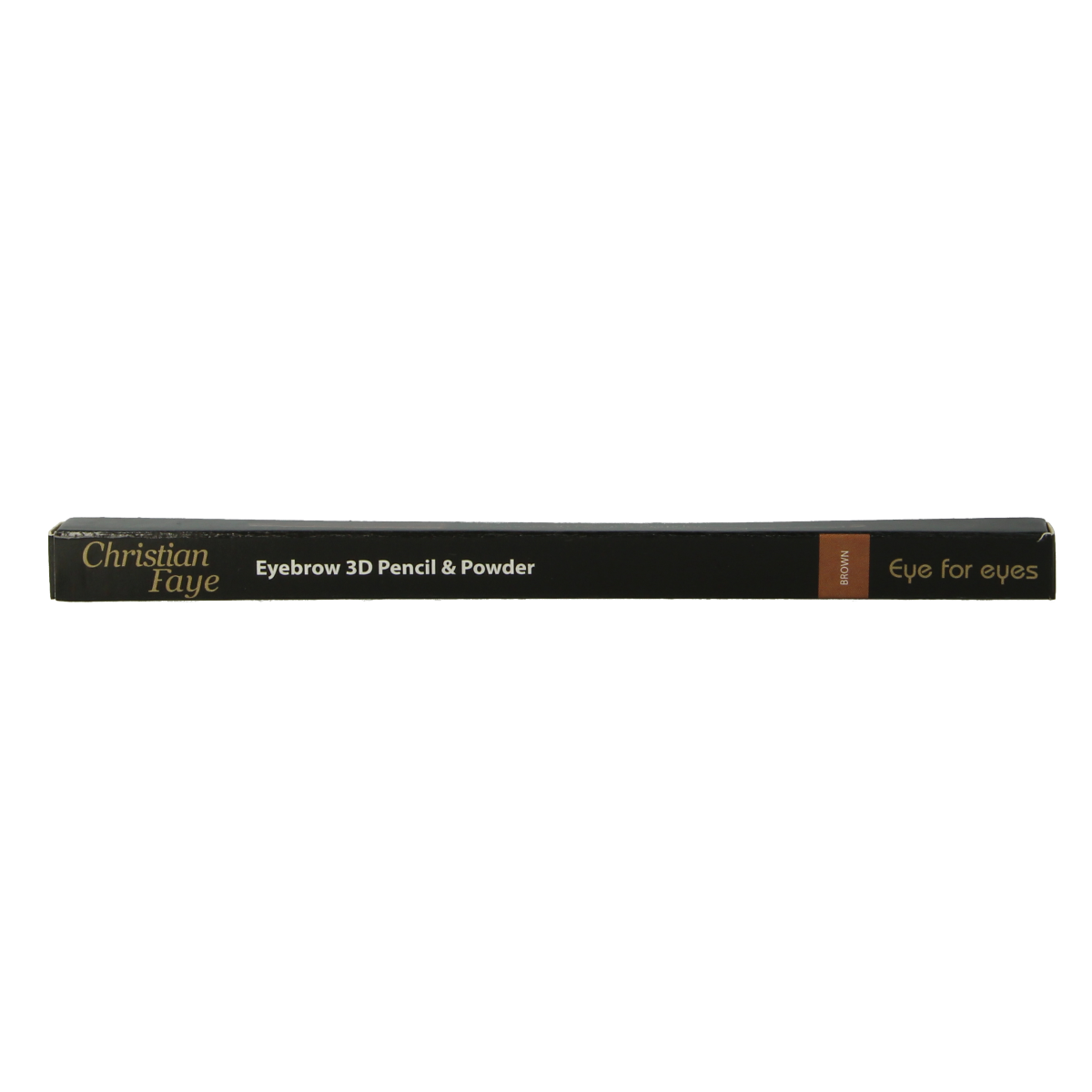Christian Faye 3D eyebrow pencil and powder in brown, 1g, for natural eyebrow shaping and definition.