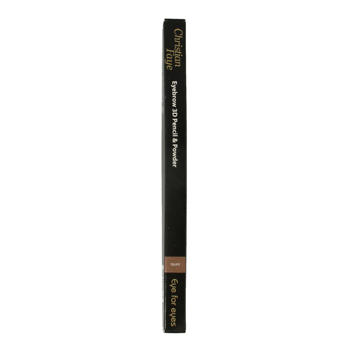 Christian Faye 3D eyebrow pencil and powder in taupe, makeup product with pencil and powder applicator, neutral natural look