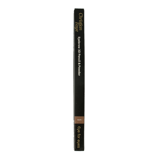 Christian Faye 3D eyebrow pencil and powder in taupe, makeup product with pencil and powder applicator, neutral natural look