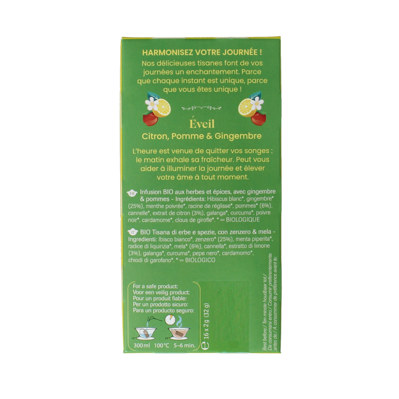 Shoti Maa Rise bio coffee and tea sachets, 16-pack, natural organic beverage with vibrant packaging featuring coffee and tea elements.