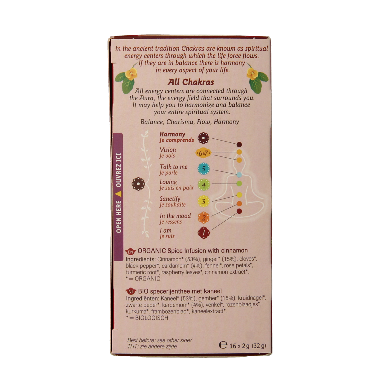 Shoti Maa Harmony organic tea and coffee sachets, 16-count, featuring natural, calming herbal blends in individual packaging.
