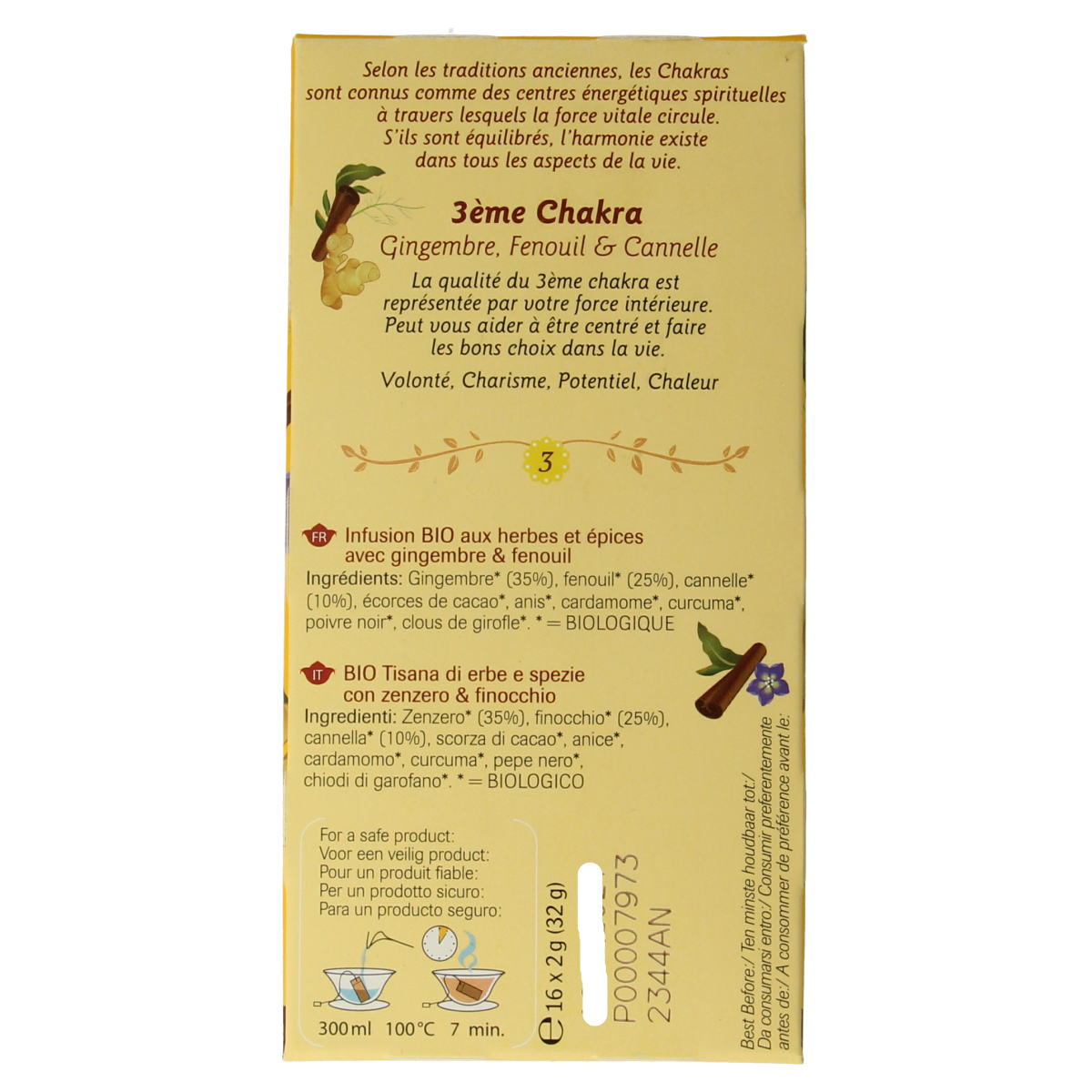 Shoti Maa Sanctify bio coffee and tea sachets, 16-pack, with organic herbal blend and natural ingredients in individual pouches.