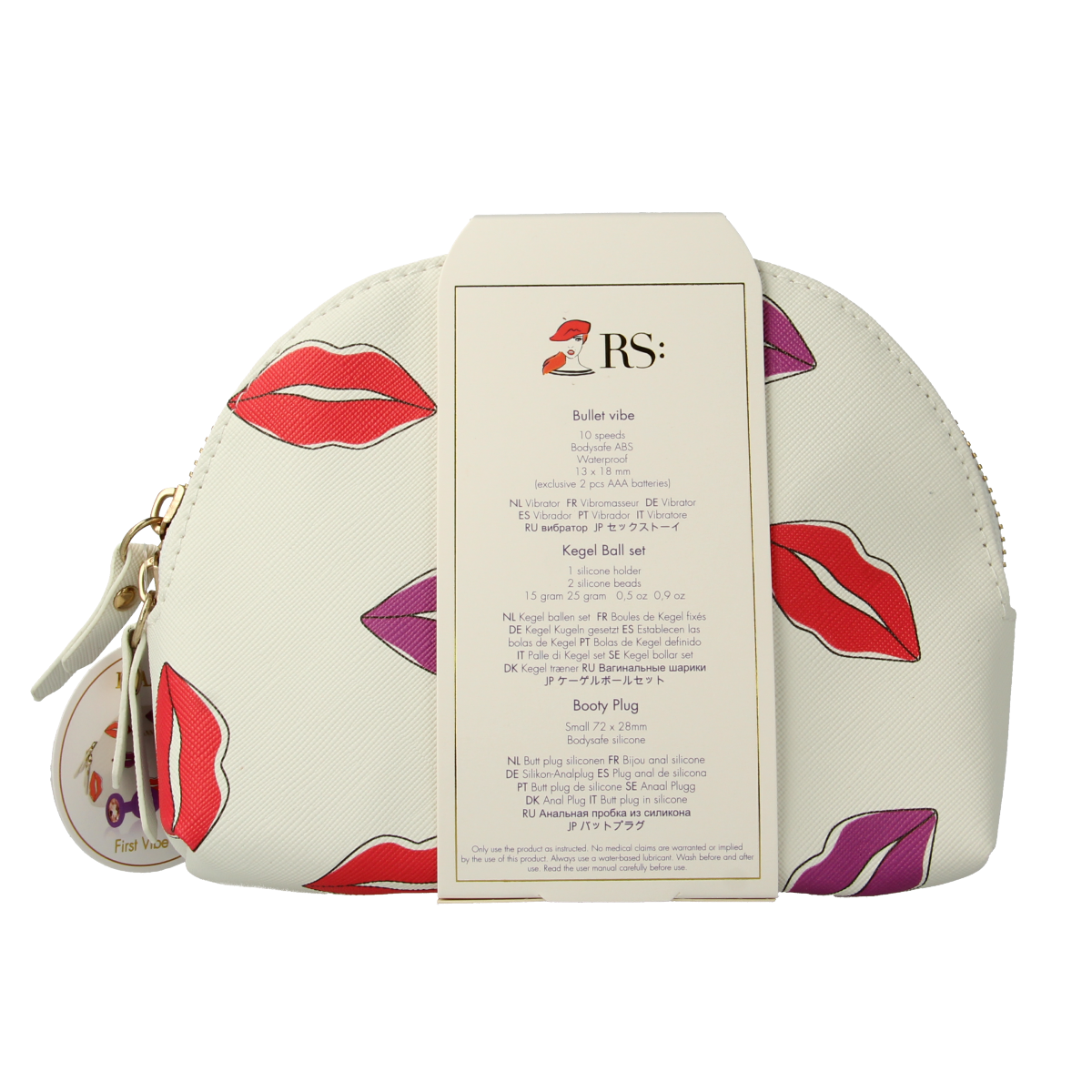 Rianne S First Vibe Kit 1.00 Set, erotic toy collection with multiple vibrating devices, in sleek packaging.