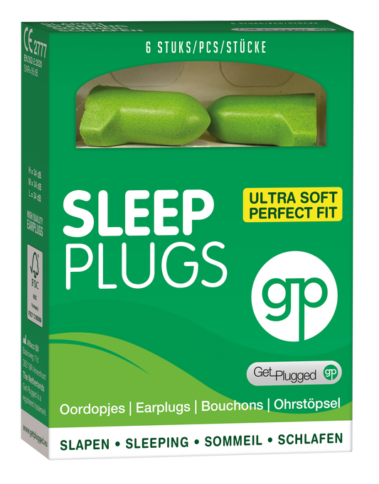 Get Plugged Sleep earplugs for sleep, soft hearing protection, pair of 3.00, designed for comfortable ear protection during rest.