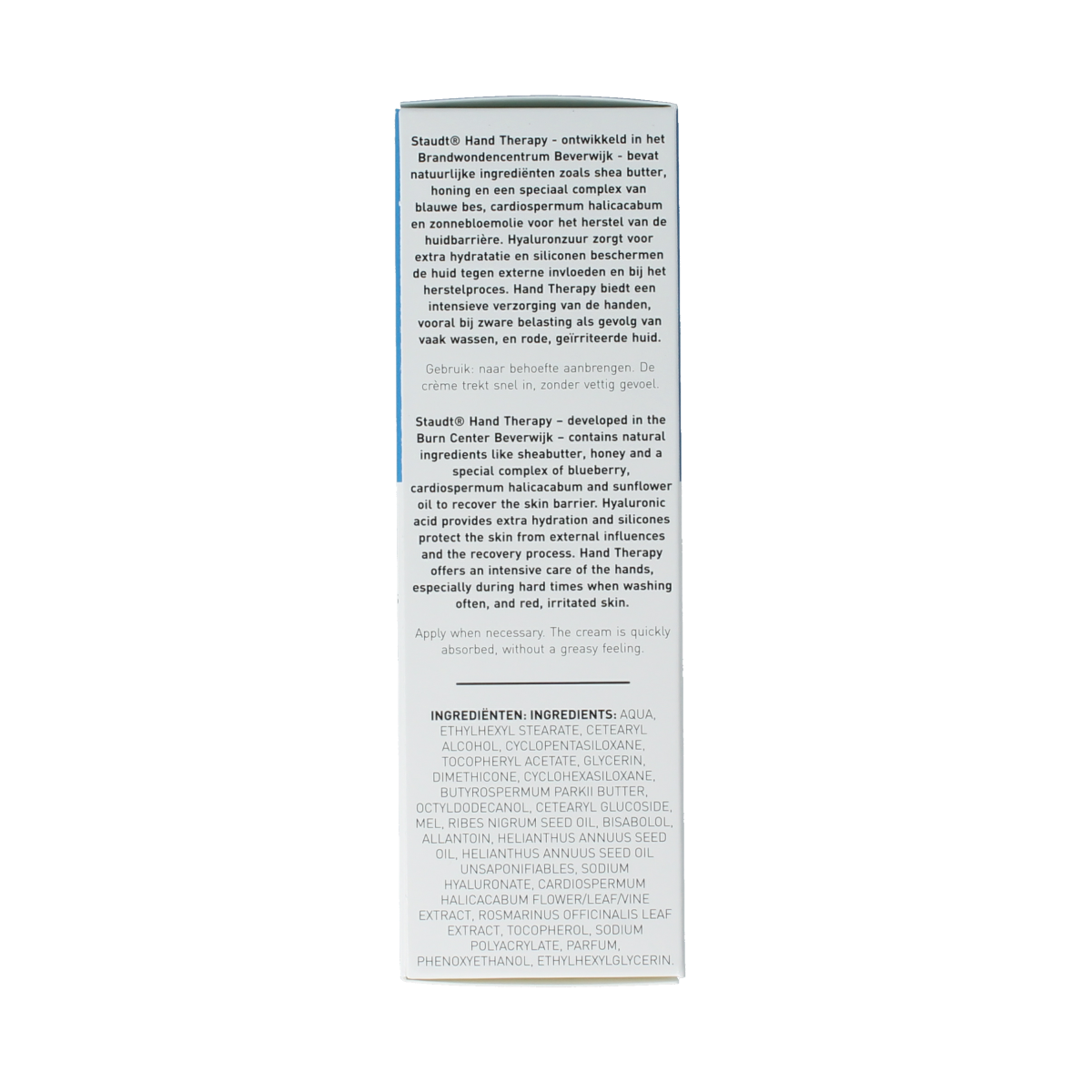Staudt Handcreme 75ml tube for hand skincare, featuring a sleek design with the brand logo and product information.