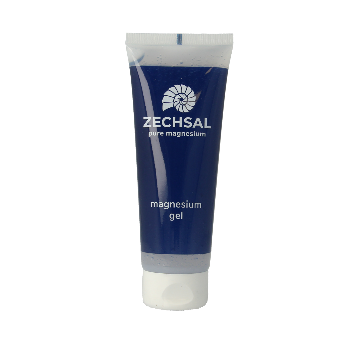 Zechsal Magnesium body gel in 125ml container, natural body care product with soothing magnesium for skin care.