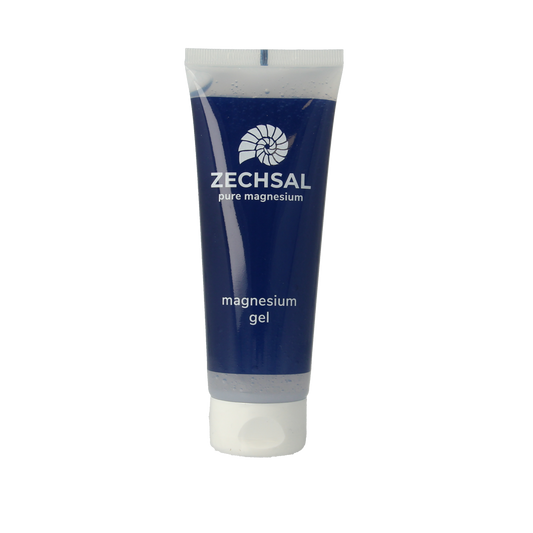 Zechsal Magnesium body gel in 125ml container, natural body care product with soothing magnesium for skin care.