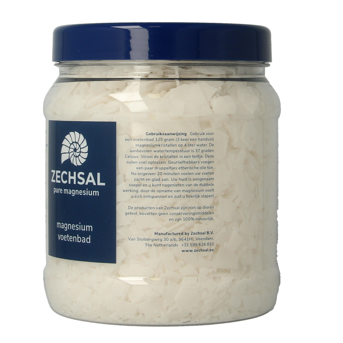 Zechsal Magnesium foot bath salt in 750g bag, natural foot care product with magnesium for soothing foot relaxation.