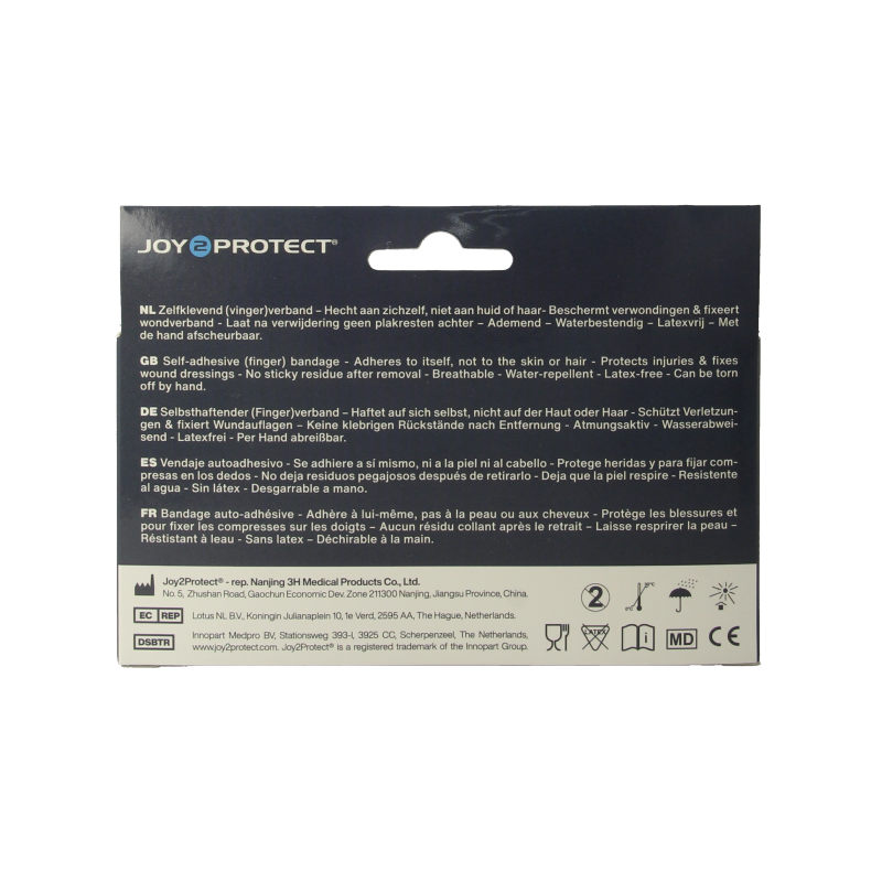 Joy2protect skin-tone quick-drying adhesive bandages, 2.5cm x 4.5m, two rolls of first aid tape and plasters.